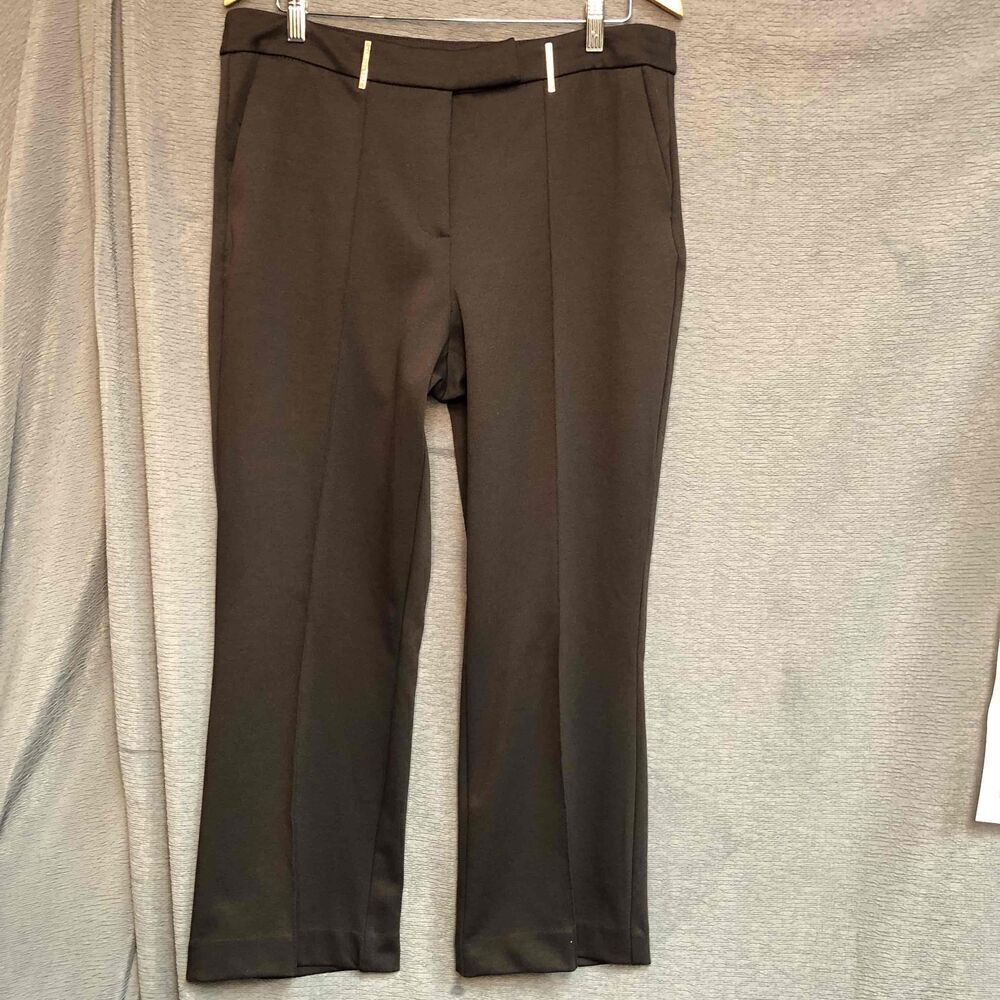 Marc New York Brown Straight Leg Dress Pants Womens Petite Size 12P